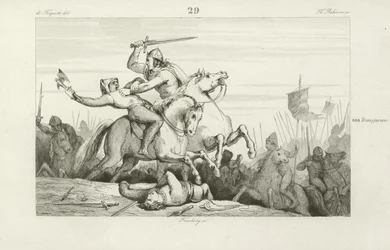Odo, König von Westfranken, kämpft gegen die Wikinger