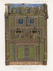 Bemalter Eichenschrank im Rathaus von Lüneburg