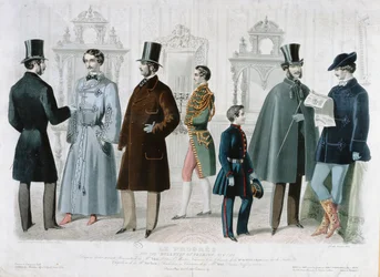 Pariser Modeplatte für das Bulletin of Fashion, New York, Februar 1858