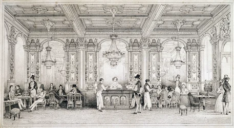 Pariser Café zu Beginn des 19. Jahrhunderts