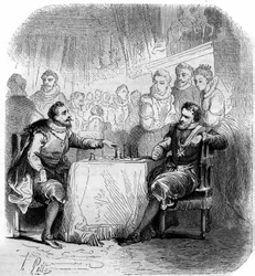 Schachpartie zwischen Heinrich IV. von Frankreich (1553-1610) und dem Herzog von Vendôme.