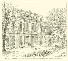 Kleines Hotel de Conti, derzeit eingebettet in die Gebäude des Hotel des Monnaies