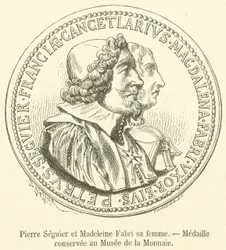 Pierre Seguier und Madeleine Fabri, Medaille im Münzmuseum aufbewahrt