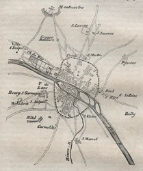 Plan von Paris unter Philippe Auguste