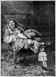 Poppy in der Rolle von Mascarille in Molières „Les Precious Ridicules“