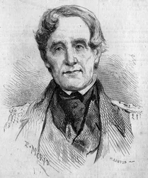 Porträt von Admiral Edmund Lyons (1790-1858), Kommandant der britischen Marine während des Krimkriegs (1853-1856). Gravur von Morin in „Le Monde Illustré“ Nr. 85 vom 4. Dezember 1858.