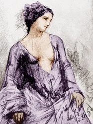 Porträt von Apollonie Sabatier, die 1852 Baudelaires Geliebte war