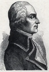Porträt von Armand Louis de Gontaut Biron, französischer Militär (1747-1793). Gravur von 1889. Private Sammlung.
