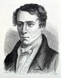 Porträt von Augustin Fresnel (1788-1827), französischer Physiker - in „Album of Science; illustrious scientists; Great discoveries“ 1896.