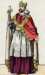 Porträt von Bonifatius (ca. 675-754), Erzbischof von Mainz, der Deutschland evangelisierte und den fränkischen Klerus reorganisierte
