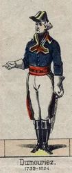 Porträt von Charles François Dumouriez, General-in-Chief der Nordarmee 1792. Bild von Epinal aus dem späten 19. Jahrhundert