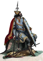 Porträt von Karl Martell (688-741), fränkischer militärischer und politischer Führer.