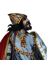 Porträt von Karl Martell (688-741), fränkischer militärischer und politischer Führer.