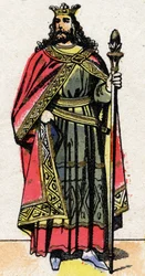 Porträt von Childebert II. (ca. 570 - 596), König von Austrasien.