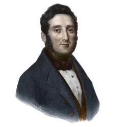 Porträt von Graf Hippolyte François Jaubert (1798-1874), französischer Politiker und Botaniker. In „Livre des orateurs“ von Louis de Cormenin Timon. 1842. Private Sammlung