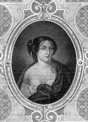Porträt von Kunigunde (975-1039), Kaiserin des Westens - Gravur in „Histoire des papes-rois-reines-et-empereurs à travers les siècles“ von Maurice Lachatre