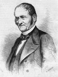 Porträt von Dr. Jules Cabarrus (1801-1870), französischer Arzt. Gravur in „Le Monde Illustré“ Nr. 685 vom 28. Mai 1870.