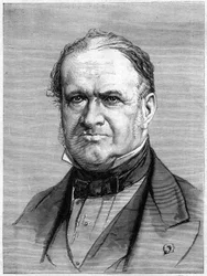 Porträt von Elie de Beaumont (1798-1874), französischer Geologe. Gravur in „Le Monde Illustré“ Nr. 912 vom 3. Oktober