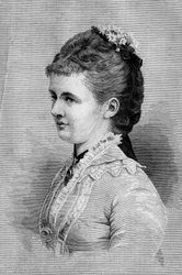 Porträt von Emma von Waldeck-Pyrmont (1858-1934), Königin der Niederlande. Gravur in „Le Monde Illustré“ Nr. 1139 vom 25. Januar