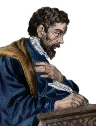 Porträt von Étienne Jodelle (1532-1573), französischer Dramatiker und Dichter