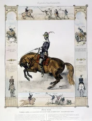 Porträt von Frédéric Grison in „Bildergeschichte des alten und modernen Reitens“ von Charles Aubry