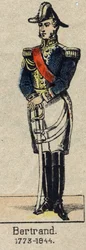 Porträt von General Henri-Gatien Bertrand (1773-1844), Graf des Kaiserreichs. Bild von Epinal aus dem späten 19. Jahrhundert.