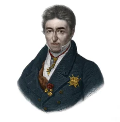 Porträt von Jean Baptiste (Jean-Baptiste), Comte de Villele (1773-1854), französischer Politiker. in „LIBRE DES SPORERS“ von Louis de Cormenin Timon. 1842. Private Sammlung.