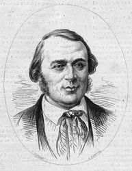 Porträt von Jean Louis Rodolphe Agassiz (1807-1873), amerikanischer Naturforscher. Gravur in "Le Monde Illustré" Nr. 872 vom 27. Dezember 1873