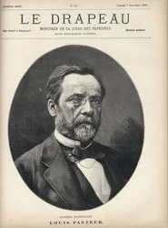 Porträt von Louis Pasteur (1822-1895) - Titelblatt von „The Flag - Monitor of the League of Patriotes“ - 7. November