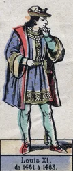 Porträt von Ludwig XI. von Frankreich, bekannt als der Kluge (1423-1483) (Dynastie der Kapetinger). Illustration Ende des 19. Jahrhunderts.