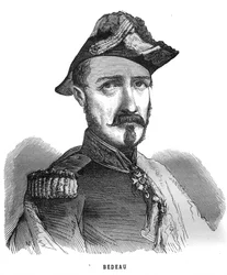 Porträt von Marie Alphonse Bedeau, französischer General (1804-1863). Gravur in „Les Illustrations De L