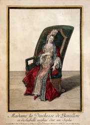 Porträt von Marie Anne Mancini (18. Jahrhundert, Gravur)