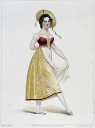 Porträt von Miss Noblet im Ballett der angenommenen Bäuerin