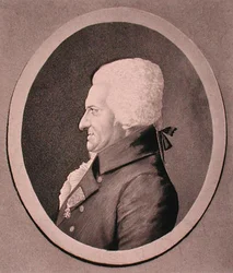 Porträt von Pierre-Alexandre Monsigny, graviert von Edme Quenedey (Gravur)