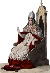 Porträt von Papst Silvester II. (ca. 938-1003)