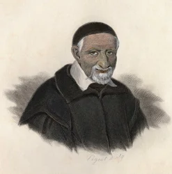 Porträt von Saint Vincent de Paul (1581-1660), französischer Priester und Almosenier. in „Porträts der nützlichen Männer“
