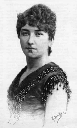 Porträt der schwedischen Sängerin Sigrid Arnoldson im Jahr 1887