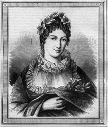 Porträt der Herzogin von Angoulême Marie Therese Charlotte von Frankreich, bekannt als Madame Royale. Gravur in „Histoire des Papes-Rois-Queen and Empereurs a travers les centuries“ von Maurice Lachatre