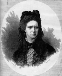 Porträt der russischen Kaiserin Maria Alexandrowna (1824-1880), geborene Prinzessin Marie von Hessen und bei Rhein (Maximilian Wilhelmine Marie). Gravur in 