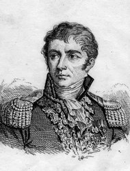 Porträt des französischen Generals Honore Vial. (1776-1813). Gravur des 19. Jahrhunderts