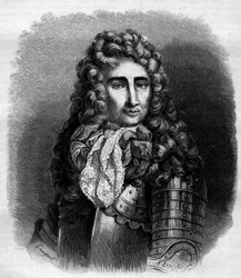 Porträt des Marschalls von Catinat (Nicolas de Catinat de La Fauconnerie) (1637-1712), französischer Militär. Gravur von 1868 nach Le Hire