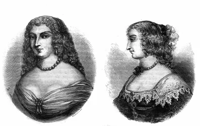 Porträts von „Mademoiselle de la Fayette (Louise de La Fayette 1618-1665) und Mademoiselle de Hautefort (Marie de Hautefort)
