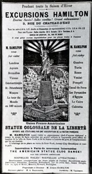 Plakat zur Werbung für Ausflüge Hamilton, ca. 1890