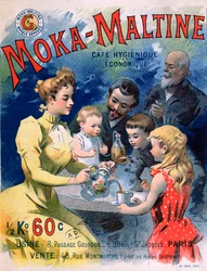 Werbeplakat für Moka-Maltine-Kaffee, um 1900