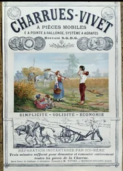 Plakat zur Werbung für Vivet-Pflüge, ca. 1891