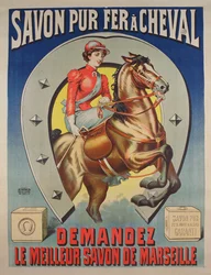 Plakat für Le Fer à cheval Seife