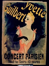 Plakat für Yvette Guilbert Pariser Konzert