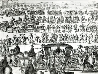 Prozession des Einzugs des jungen Königs Ludwig XIV. als Kind in die Stadt Paris am 18. August 1649 (Detail)