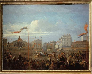 Königin Victoria (1819-1901) kommt am Gare de l