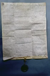 Bestätigung durch Raymond VII. (1197-1249), Graf von Toulouse, des Vertrags von Meaux, ca. 1229